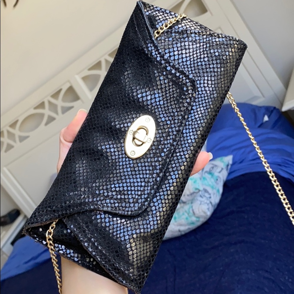 NWT⭐️Handbag Republic black sequin clutch